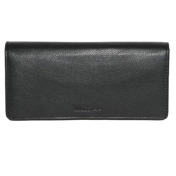 Womens Roots Leather Expander Clutch Wallet with RFID - image 