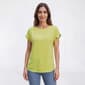 Womens Love Scarlet Short Grommet Sleeve Solid Blouse - image 1