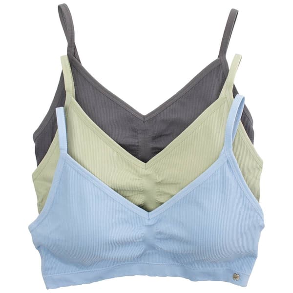 Womens Lucky Brand 3pk. Seamless Ruched Bras LVD54051 - image 