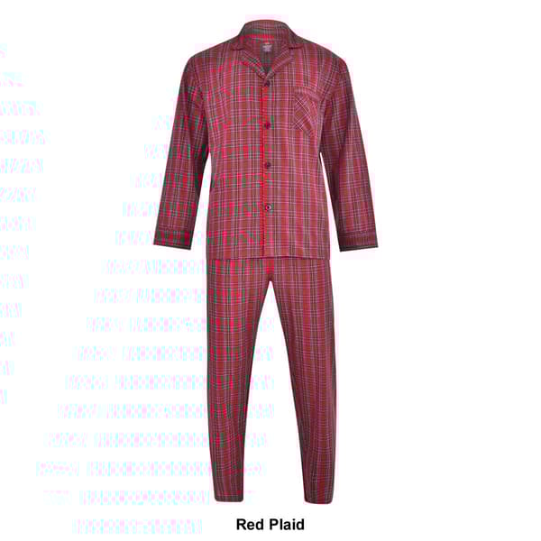 Mens Big & Tall Hanes&#174; Ultimate&#174; Plaid Woven Pajama Set