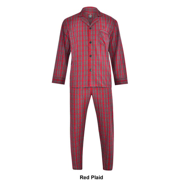 Mens Big & Tall Hanes&#174; Ultimate&#174; Plaid Woven Pajama Set