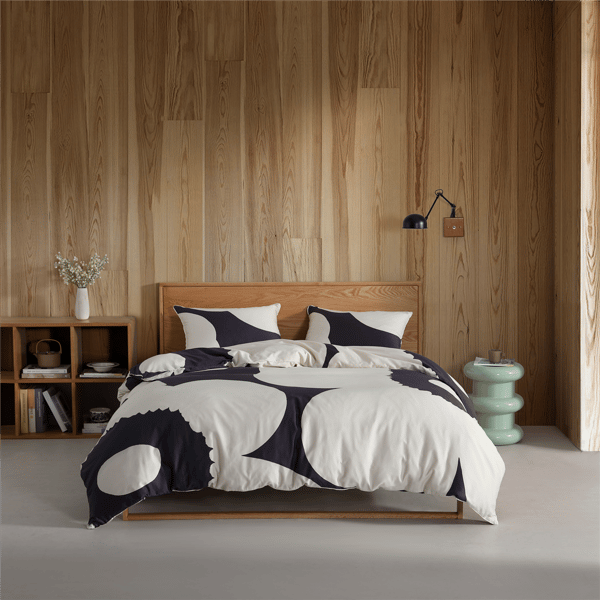 Marimekko Iso Unikko Duvet Cover Set - Charcoal Grey