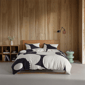 Marimekko Iso Unikko Duvet Cover Set - Charcoal Grey - image 1
