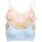 Girls (7-16) René Rofé® Eva 3pk. Seamless Burnout Bras - Blue - image 2