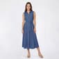 Womens Nautica Sleeveless Chambray Denim Midi Dress - image 1