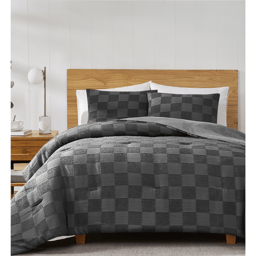 Truly Soft Textured Checkered 3pc. Duvet Set
