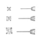Athra Trio Sterling Silver Cubic Zirconia Stud Earrings Set - image 1