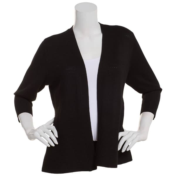 Womens Chloe & Jasmine 23in. Mix Stripe Peplum Shortigan - image 