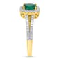 Gemstone Classics™ Created Emerald &amp; Lab Grown Diamond Ring - image 4