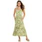 Womens Emily Daniels Watercolor Palm Ruffle Hem Maxi Dress - image 1