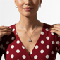 Saffron 1ctw. Moissanite Diamond Twin Cherry Pendant Necklace - image 3