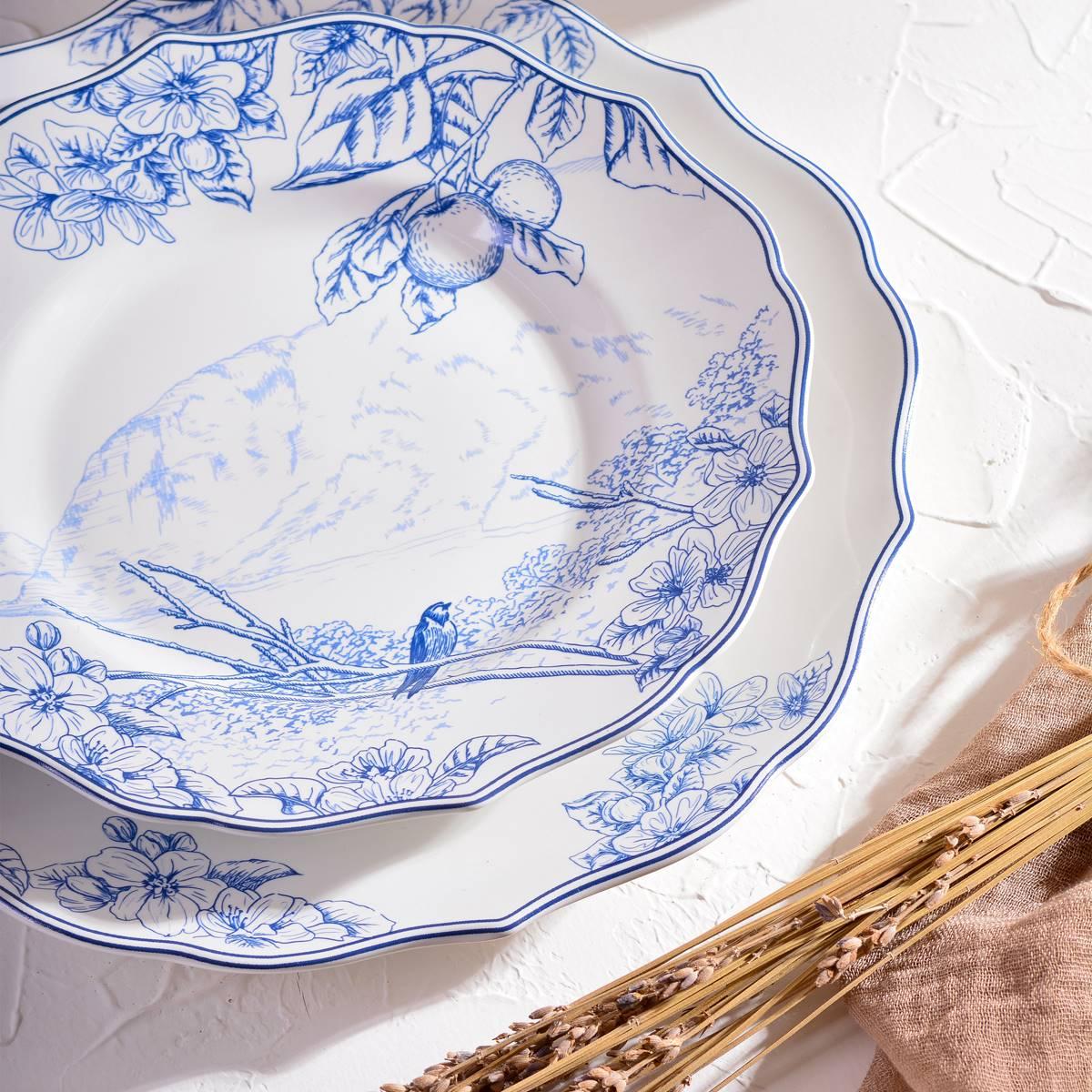 222 Fifth Eliza Hudson Valley Background 12pc. Dinnerware Set