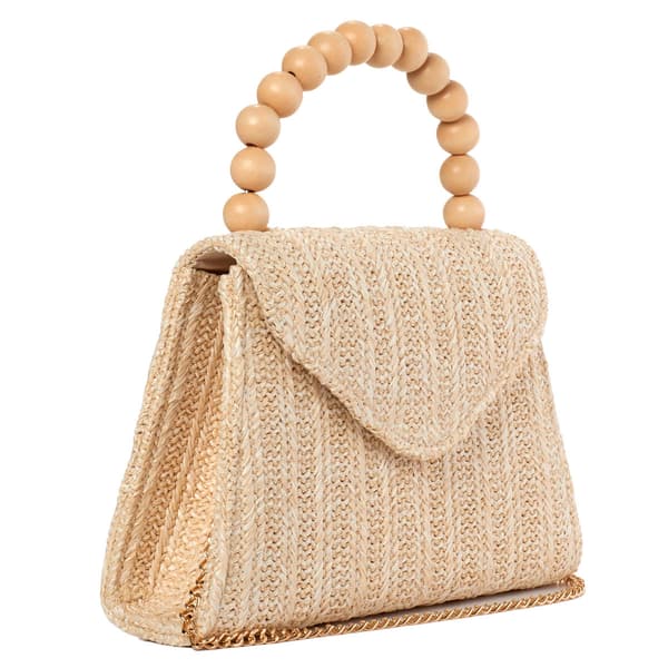 D''Margeaux Straw Top Handle Clutch Evening Bag