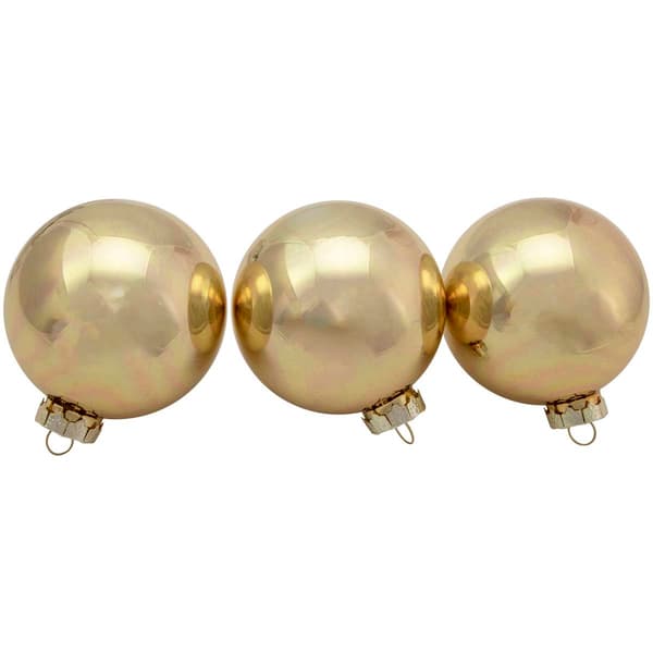 Northlight Seasonal 6ct. Champagne Glass Ball Christmas Ornaments
