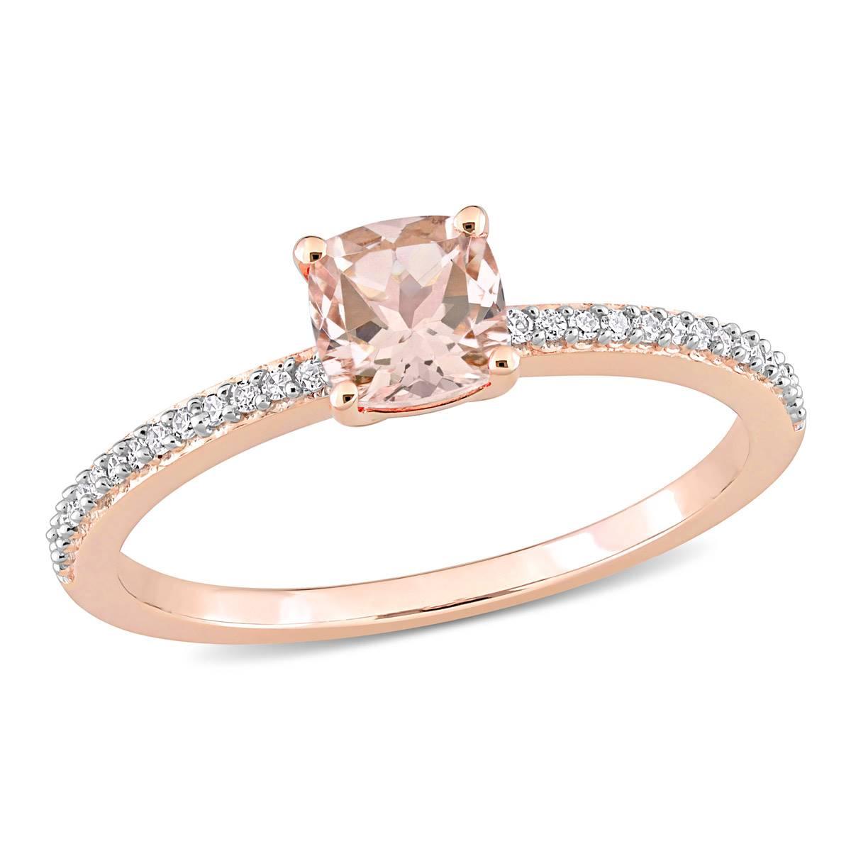 Gemstone Classics™ 10kt. Rose Gold 3/5ctw. Morganite Ring