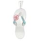 Wearable Art Silver-Tone Crystal Flip Flop Enhancer - image 1