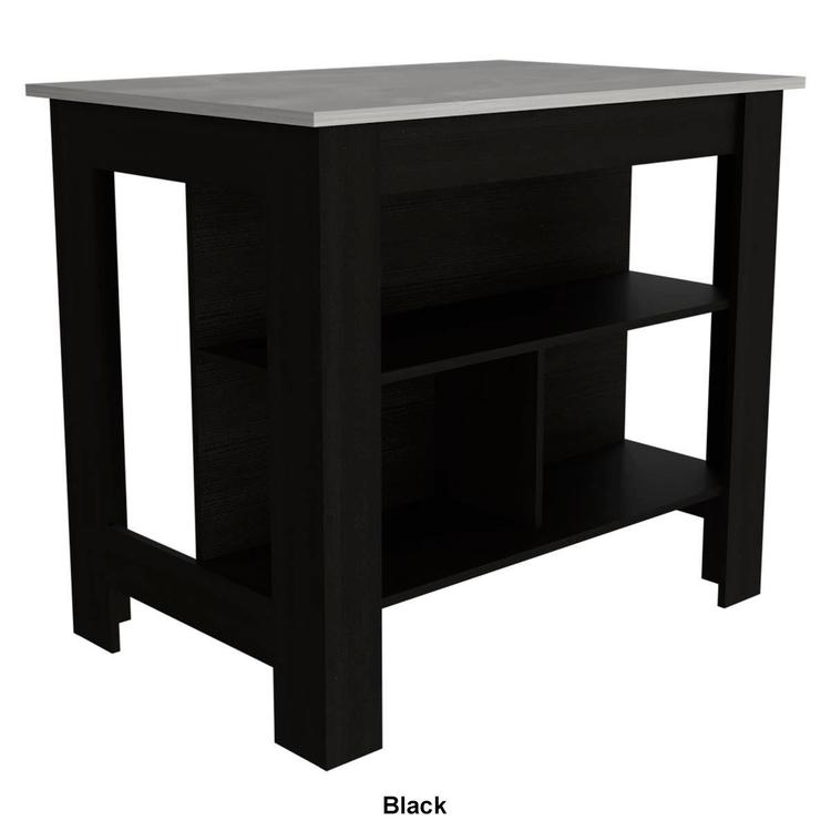 FM FURNITURE Brooklyn Ibiza Marble Top Kitchen Island