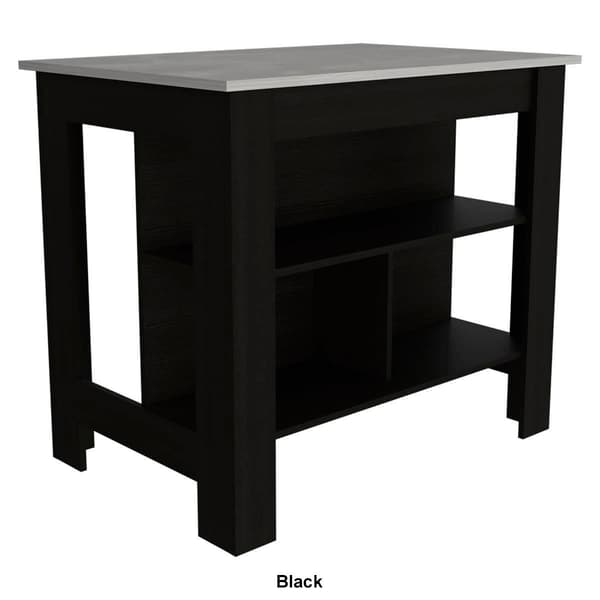 FM FURNITURE Brooklyn Ibiza Marble Top Kitchen Island