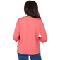 Petite Alfred Dunner Austin 3/4 Sleeve Etched Floral Blouse - image 2