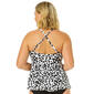 Womens Anne Cole Leopard Wild Cat Ring Easy Tankini Swim Top - image 2