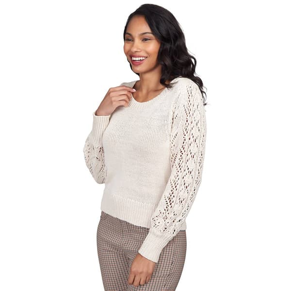 Womens Skye's The Limit Herbs & Spices Long Lacy Sleeve Sweater