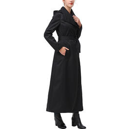 Womens BGSD Waterproof Hooded Belted Long Trench Coat