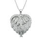 Splendere Sterling Silver Angel Wings Heart Necklace - image 1
