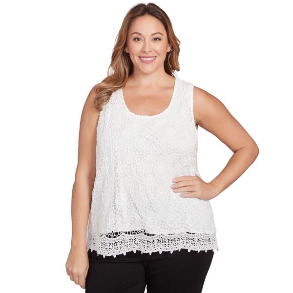 Plus Women''s Chemical Lace Top - image 