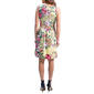 Womens 24/7 Comfort Apparel Yellow Floral Fit & Flare Dress - image 2