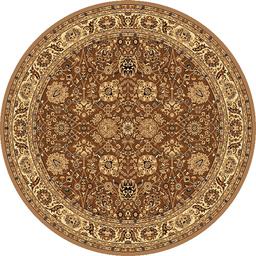 Rugs America(tm) New Vision Tabriz Round Rug - Brown