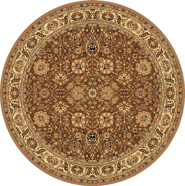 Rugs America&#40;tm&#41; New Vision Tabriz Round Rug - Brown - image 