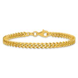 Gold Plated over Sterling Silver Curb Chain Bracelet