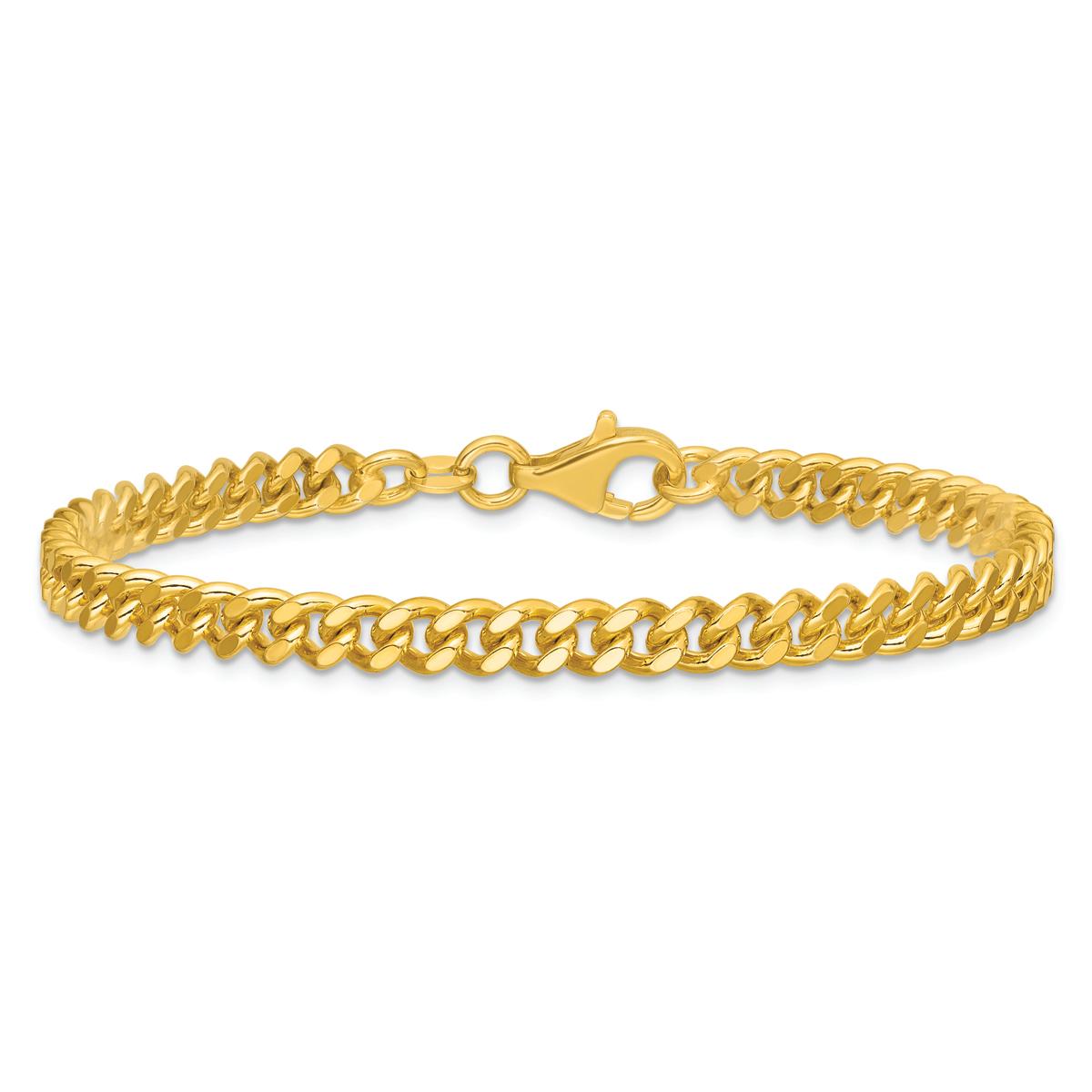 Gold Plated over Sterling Silver Curb Chain Bracelet