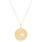 Gold Classics(tm) Two-Tone Disk with Cut-Out Heart Pendant Necklace - image 1