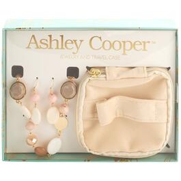 Ashley Cooper&#40;tm&#41; Blush Gold Crystal Travel Jewelry Pouch Set