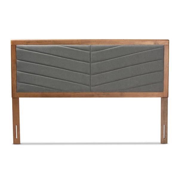 Baxton Studio Iden Moder Dark Grey Fabric Queen Size Headboard