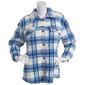 Plus Size French Laundry Plaid Button Front Sherpa Jacket - Navy - image 1