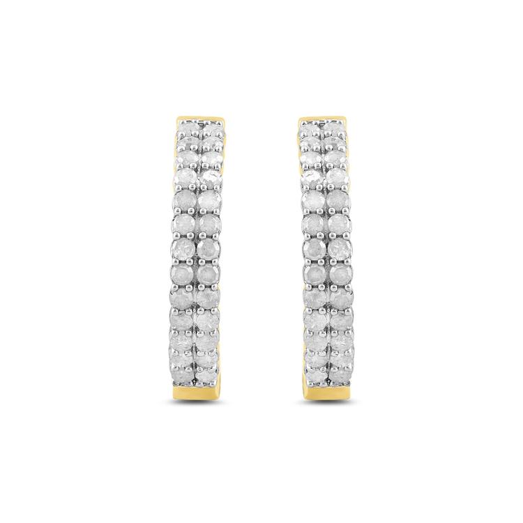 Nova Star™ Yellow Gold Over Silver Lab Grown Diamond  Earrings