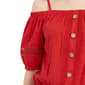 Womens NY Collection Puff Sleeve Cold Shoulder Blouse - image 4
