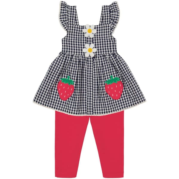 P/H 1/1/24 Toddler Girl Kids Headquarters Strawberry Capri Set - image 