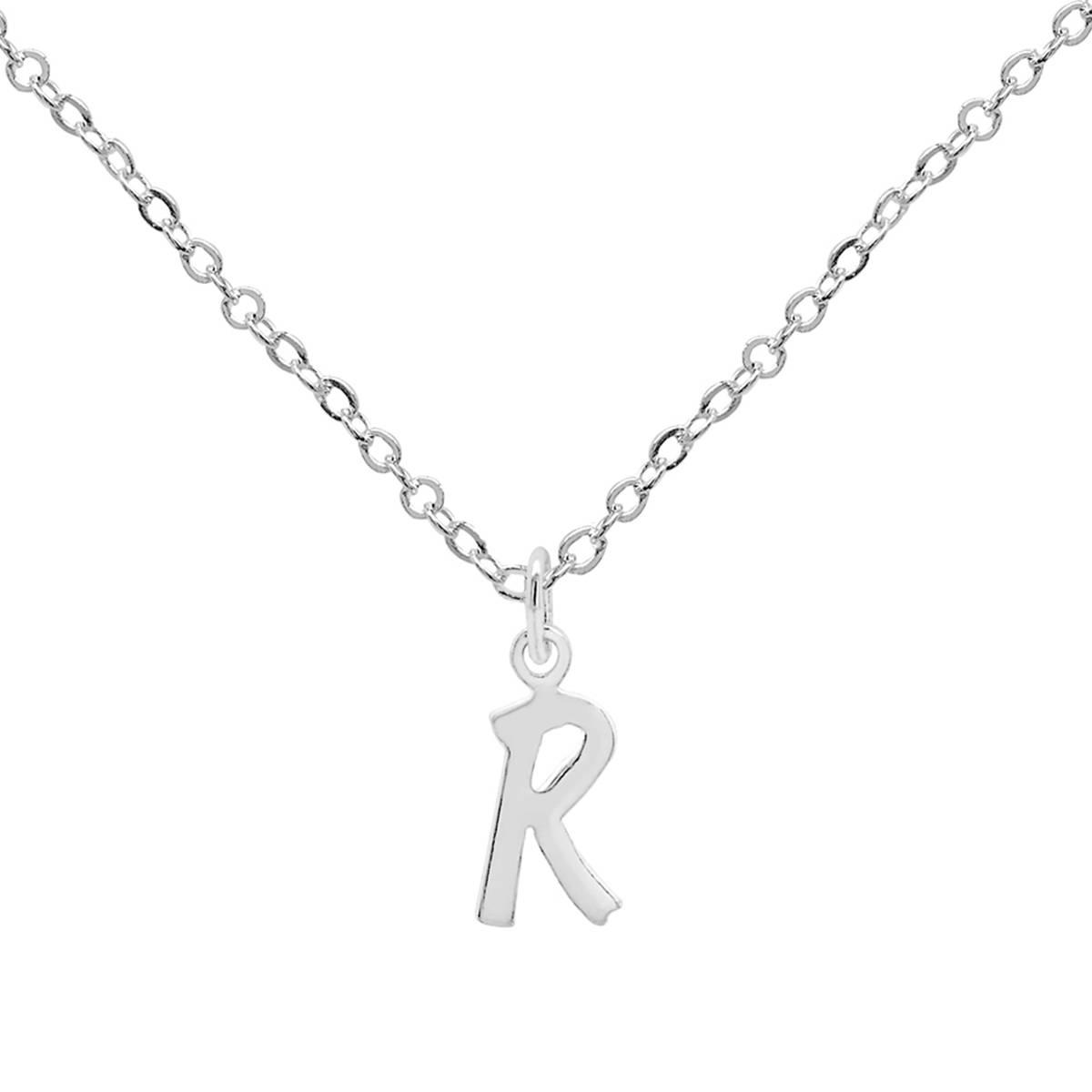 Marsala 18in. Sterling Silver Letter R Initial Pendant Necklace