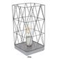 Simple Designs Geometric Square Metal Table Lamp w/Retro Shade - image 10