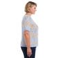 Plus Size Rafaella® Short Sleeve Argyle Cardigan - image 3