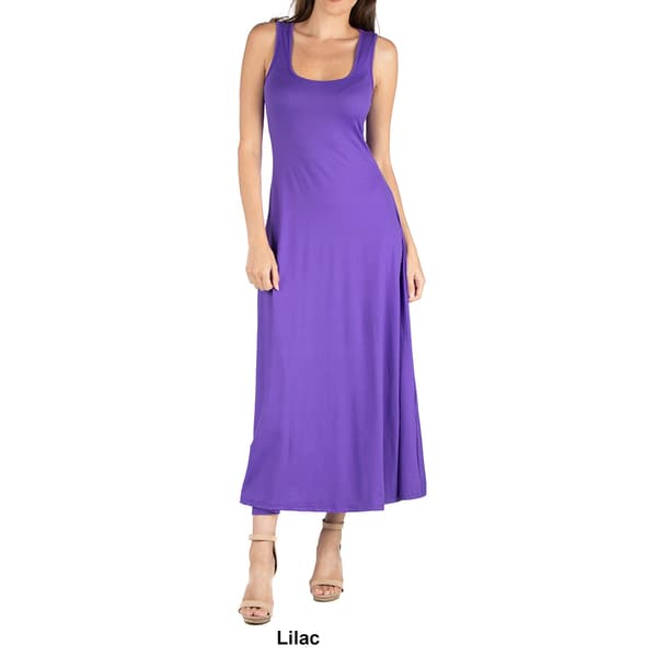 Womens 24/7 Comfort Apparel Slim Fit A-Line Maxi Dress