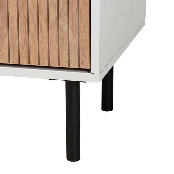 Baxton Studio Karima Two-Tone Wood 5-Drawer Storage Cabinet