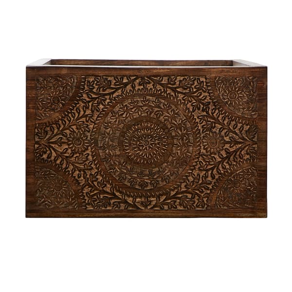 9th & Pike&#174; Nesting Dark Mango Wood Side Tables - Set Of 2