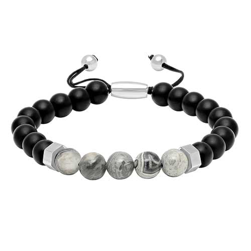 Mens Gentlemen's Classics(tm) Black Onyx Bead Bolo Bracelet - image 