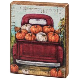 Primitives By Kathy Block Sign - Red Truck