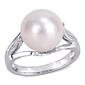Gemstone Classics&#40;tm&#41; Cultured Pearl & Diamond Ring - image 1