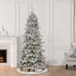 Puleo International 6.5ft. Pre-Lit Flocked Spruce Christmas Tree - image 3